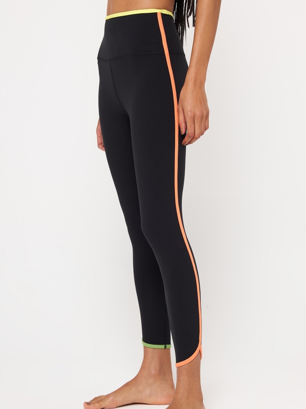 Spiritual Gangster Black Leggings with Neon Trim